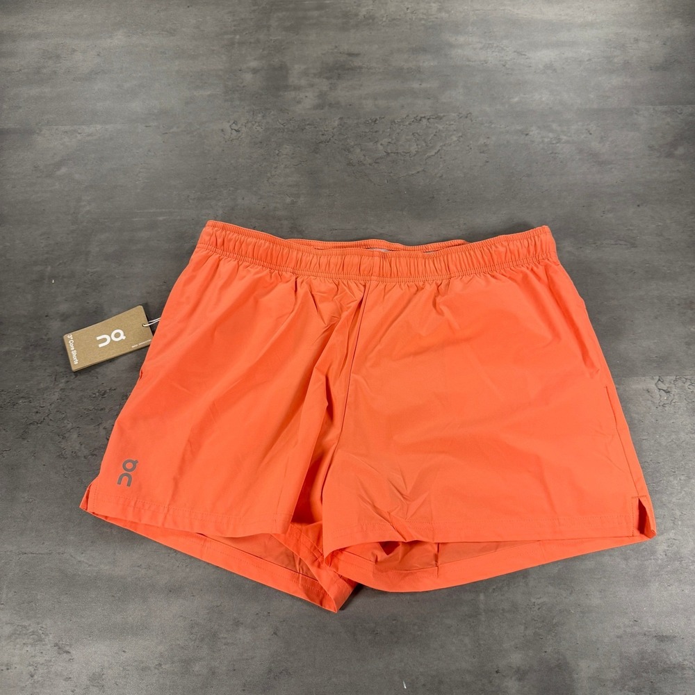 On Cloud Shorts Womens L 3" Core Shorts Coral Orange Running Athletic NEW $60